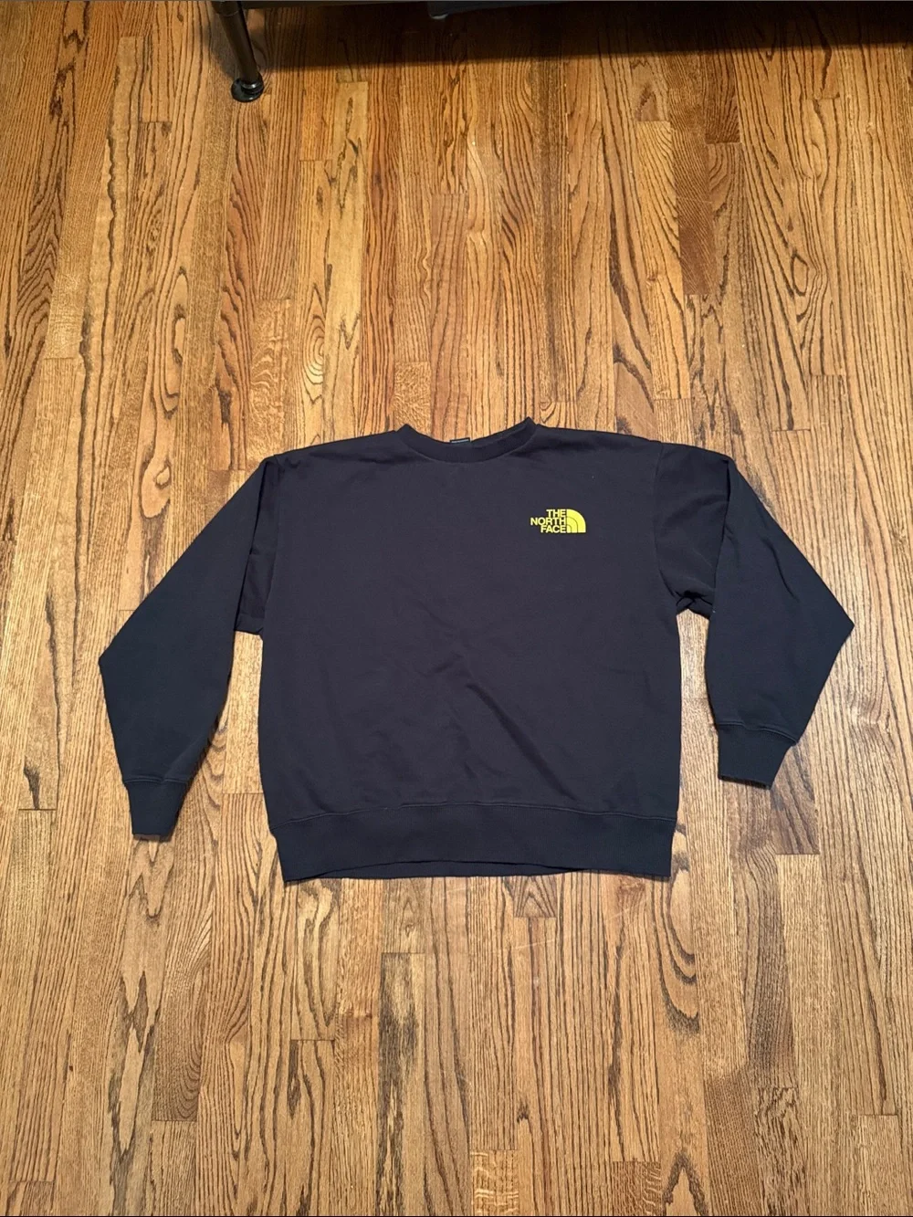 The North Face Men's Crewneck Sweatshirt - Black with Yellow Logo